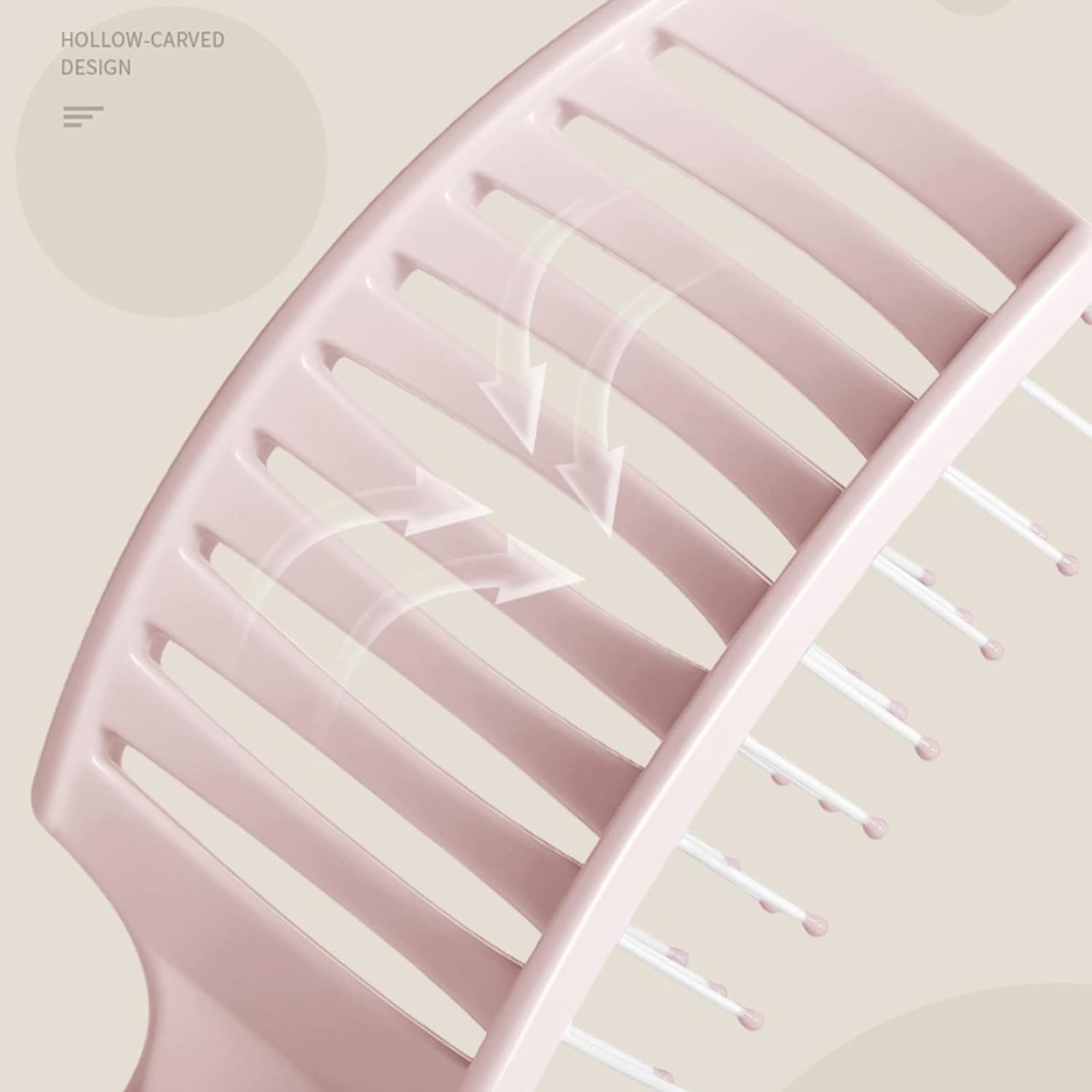 Curved Vented Hair Brush for Effortless Detangling